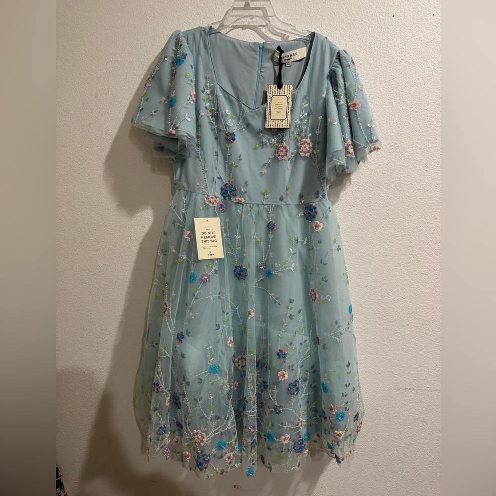 Blue Sequin Jessakae Dress